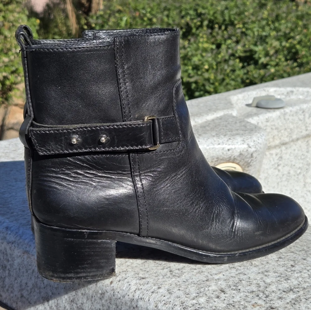 J.Crew Parker Leather Ankle Boots black #03011 size 9 - Picture 9 of 14